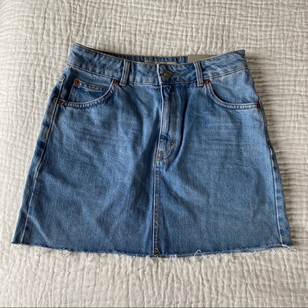 Topshop blue jean skirt